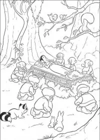 Fisă de colorat cu Alba ca zapada de colorat p23