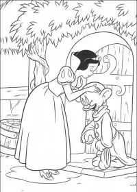 Fisă de colorat cu Alba ca zapada de colorat p26
