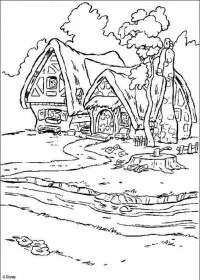 Fisă de colorat cu Alba ca zapada de colorat p29