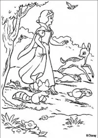 Fisă de colorat cu Alba ca zapada de colorat p32