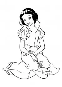 Fisă de colorat cu Alba ca zapada de colorat p37