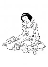 Fisă de colorat cu Alba ca zapada de colorat p39