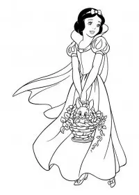 Fisă de colorat cu Alba ca zapada de colorat p40