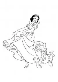 Fisă de colorat cu Alba ca zapada de colorat p48