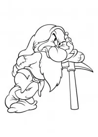 Fisă de colorat cu Alba ca zapada de colorat p50