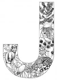 Fisă de colorat cu Alfabetul cu animale de colorat p10