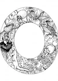 Fisă de colorat cu Alfabetul cu animale de colorat p15