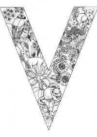 Fisă de colorat cu Alfabetul cu animale de colorat p22