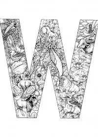 Fisă de colorat cu Alfabetul cu animale de colorat p23