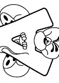 Fisă de colorat cu Alfabetul cu diddle de colorat p01