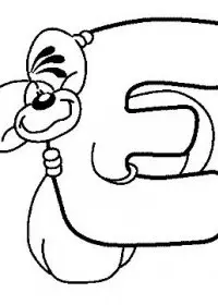 Fisă de colorat cu Alfabetul cu diddle de colorat p05