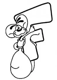 Fisă de colorat cu Alfabetul cu diddle de colorat p06