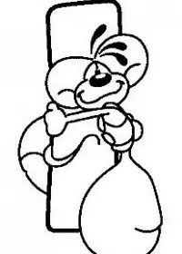 Fisă de colorat cu Alfabetul cu diddle de colorat p09