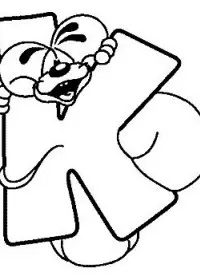 Fisă de colorat cu Alfabetul cu diddle de colorat p11