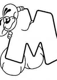 Fisă de colorat cu Alfabetul cu diddle de colorat p13