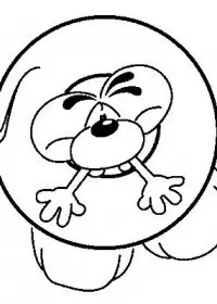 Fisă de colorat cu Alfabetul cu diddle de colorat p15