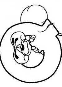 Fisă de colorat cu Alfabetul cu diddle de colorat p17