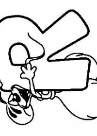 Fisă de colorat cu Alfabetul cu diddle de colorat p18