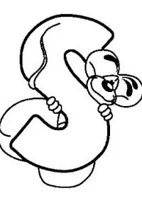 Fisă de colorat cu Alfabetul cu diddle de colorat p19