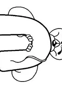 Fisă de colorat cu Alfabetul cu diddle de colorat p21