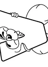 Fisă de colorat cu Alfabetul cu diddle de colorat p22