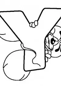 Fisă de colorat cu Alfabetul cu diddle de colorat p24