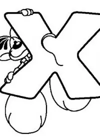 Fisă de colorat cu Alfabetul cu diddle de colorat p26