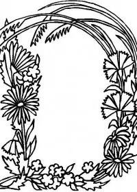 Fisă de colorat cu Alfabetul cu flori de colorat p04