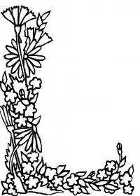 Fisă de colorat cu Alfabetul cu flori de colorat p12