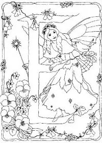 Fisă de colorat cu Alfabetul cu zane de colorat p05