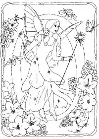 Fisă de colorat cu Alfabetul cu zane de colorat p14