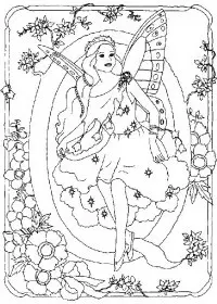 Fisă de colorat cu Alfabetul cu zane de colorat p16