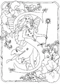 Fisă de colorat cu Alfabetul cu zane de colorat p18