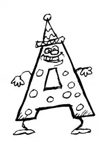 Fisă de colorat cu Alfabetul haios de colorat p01