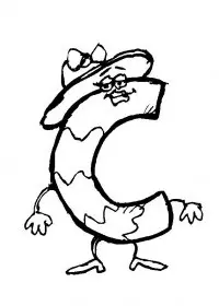 Fisă de colorat cu Alfabetul haios de colorat p03