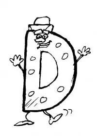 Fisă de colorat cu Alfabetul haios de colorat p04