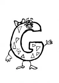 Fisă de colorat cu Alfabetul haios de colorat p07