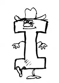 Fisă de colorat cu Alfabetul haios de colorat p09