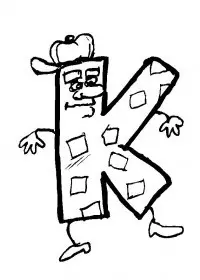 Fisă de colorat cu Alfabetul haios de colorat p11