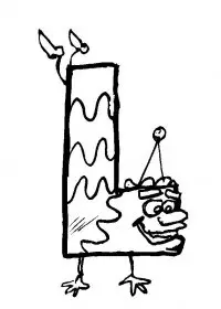 Fisă de colorat cu Alfabetul haios de colorat p12