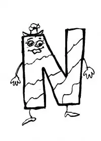 Fisă de colorat cu Alfabetul haios de colorat p14