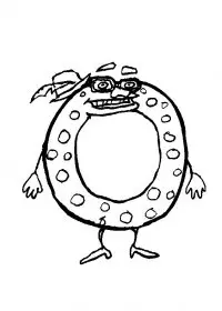 Fisă de colorat cu Alfabetul haios de colorat p15