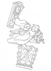 Fisă de colorat cu Alice in tara minunilor de colorat p03