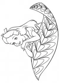 Fisă de colorat cu Alice in tara minunilor de colorat p07