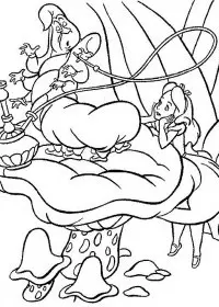 Fisă de colorat cu Alice in tara minunilor de colorat p10