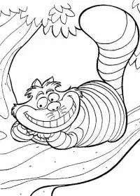 Fisă de colorat cu Alice in tara minunilor de colorat p11