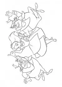 Fisă de colorat cu Alice in tara minunilor de colorat p19