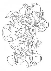 Fisă de colorat cu Alice in tara minunilor de colorat p20