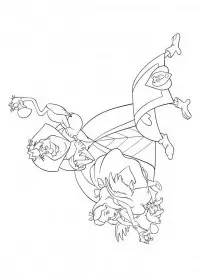 Fisă de colorat cu Alice in tara minunilor de colorat p21