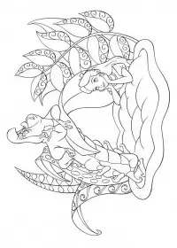 Fisă de colorat cu Alice in tara minunilor de colorat p23